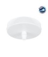GLOBOSTAR® WALLBASE 77500 Μεταλλική Ροζέτα για Κρέμαση 1 Φωτιστικού - Λευκό - Μ10 x Π10 x Υ2cm